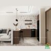 Mẫu tủ bếp nhựa cánh Melamine TBNM03 - Tủ bếp chữ L, hiện đại 2 Mẫu tủ bếp nhựa cánh Melamine TBNM03 - Tủ bếp chữ L, hiện đại