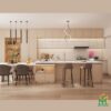 Mẫu tủ bếp nhựa cánh Melamine TBNM04 - Tủ bếp chữ L, hiện đại 2 Mẫu tủ bếp nhựa cánh Melamine TBNM04 - Tủ bếp chữ L, hiện đại