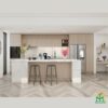 Mẫu tủ bếp nhựa cánh Melamine TBNM06 - Tủ bếp chữ i, hiện đại 2 Mẫu tủ bếp nhựa cánh Melamine TBNM06 - Tủ bếp chữ i, hiện đại