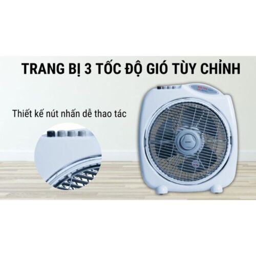 Quạt bàn đảo Senko BD1012 - Kem Xám 4 nut dieu khien quat ban dao senko bd1012 kem xam