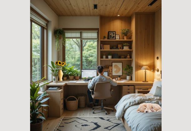 Thiết Kế Phòng Làm Việc 10 phong lam viec tai nha 6