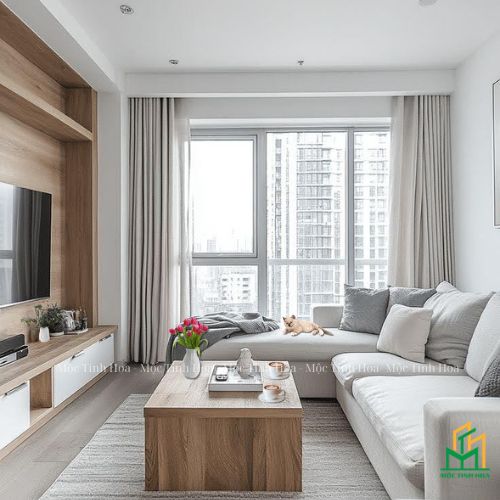 Thiết Kế Phòng Khách 5 Phòng khách nhà phố tối giản