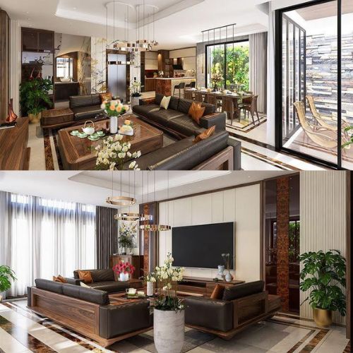Thiết Kế Phòng Khách 7 Thiết kế nội thất phòng khách thượng lưu