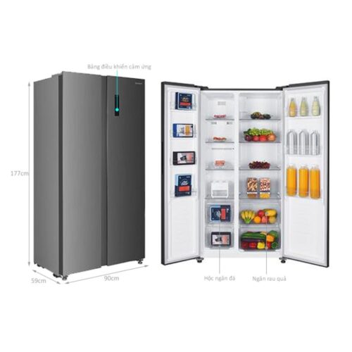 Tủ lạnh 2 cánh side by side 442 lít Sharp SJ-SBX440V-SL 4 thong so tu lanh 2 canh side by side 442 lit sharp sj sbx440v sl
