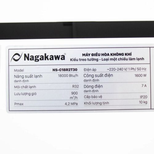 Điều hòa 1 chiều Nagakawa NS-C18R2T30/B52 5 thong tin dieu hoa 1 chieu nagakawa ns c18r2t30 b52