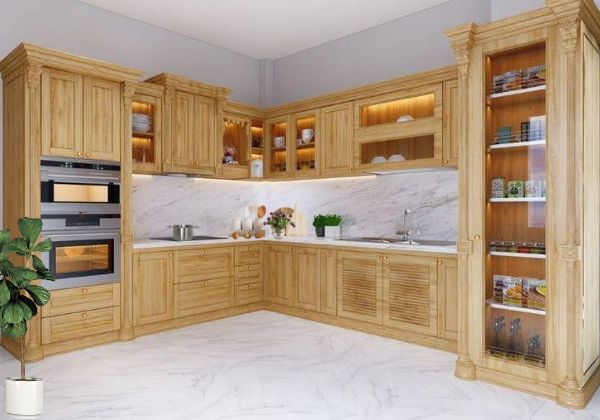 Tủ bếp gỗ tự nhiên tại Đà Nẵng
