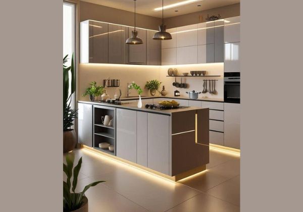 Tủ bếp nhựa Picomat phủ Acrylic Tủ bếp nhựa Picomat phủ Acrylic