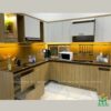 Tủ bếp gỗ An Cường AC18 - Tủ bếp chữ L, hiện đại 1 Tủ bếp gỗ An Cường AC018 - Tủ bếp chữ L, hiện đại