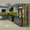 Tủ bếp gỗ An Cường AC22 - Tủ bếp chữ L, hiện đại 2 Tủ bếp gỗ An Cường AC22 - Tủ bếp chữ L, hiện đại