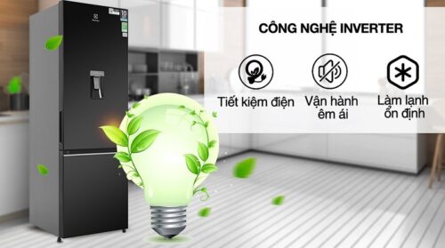 Tủ lạnh Electrolux Inverter 335 Lít EBB3762K-H 3 tu lanh electrolux inverter 335 lit ebb3762k h