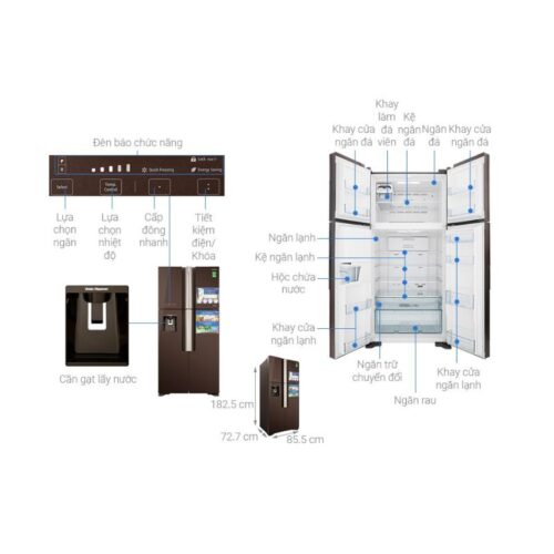 Tủ lạnh Hitachi Inverter 540 lít R-FW690PGV7 GBW 5 tu lanh hitachi inverter 540 lit r fw690pgv7 gbw 4