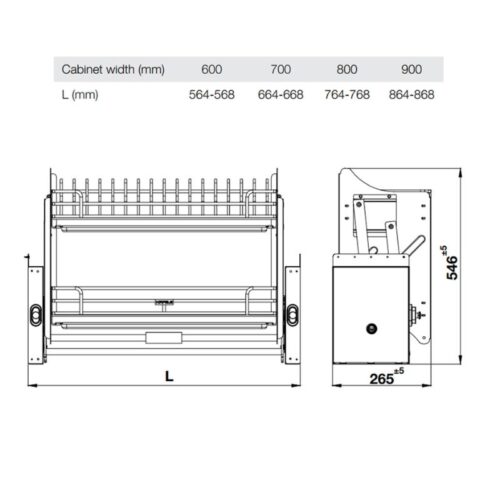 Giá bát nâng hạ Hafele Oria 504.71.075 900mm 4 kich thuoc gia bat nang ha hafele oria 504 71 075 900mm