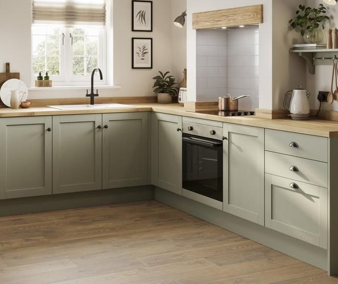 Tủ chữ L có cửa sổ