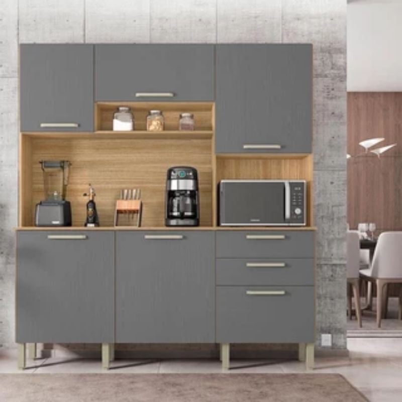 Tủ bếp rời - Top 10 mẫu được yêu thích, thịnh hành nhất 2025 17 Tủ bếp cao cấp cho góc pantry của văn phòng lớn