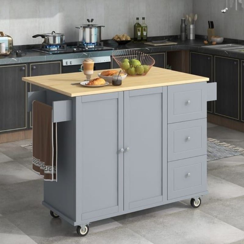 Tủ bếp rời - Top 10 mẫu được yêu thích, thịnh hành nhất 2025 20 Tủ bếp di động có bánh xe di chuyển dễ dàng