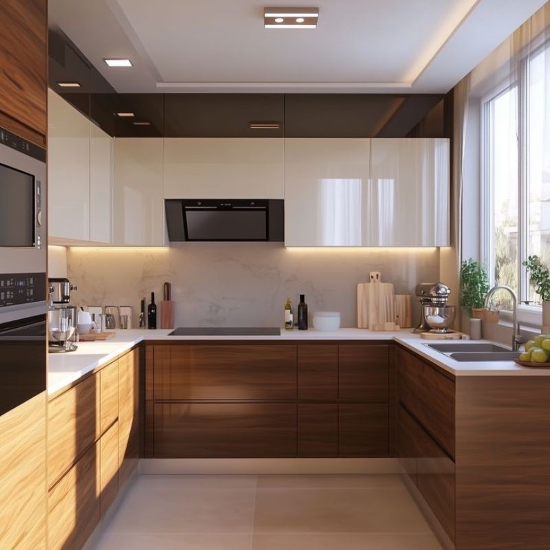 20+ mẫu tủ bếp chữ U thịnh hành nhất 2025 - Kích thước chuẩn, cách bố trí đẹp 20 Tủ bếp nhựa phủ Laminate cực đẹp, tạo không gian sang trọng, ấm cúng