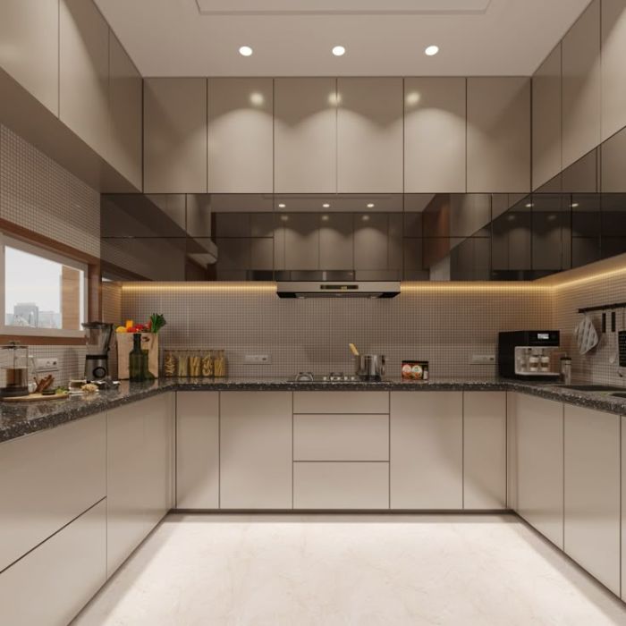 Phân loại tủ bếp treo tường: Kích thước chuẩn, chất liệu bền 8 Tủ bếp treo thiết kế kịch trần, chất liệu inox 304 phủ Acrylic hiện đại, bền đẹp
