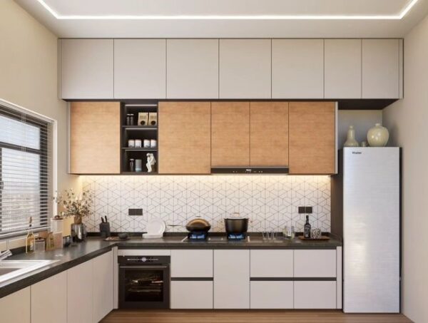 Tủ bếp chữ L có cửa sổ - Tối ưu ánh sáng, thoáng khí cho nhà ở 5 Tủ bếp chữ L có cửa sổ tối giản