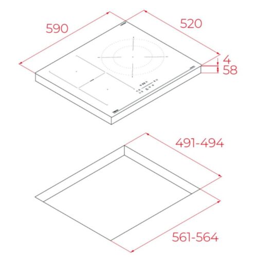 Bếp từ Teka IBF 63210 SSM BK 3 lap dat bep tu teka ibf 63210 ssm bk