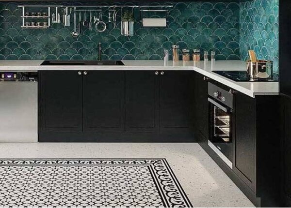 Top 50 mẫu tủ bếp chữ L phổ biến phù hợp cho mọi không gian 7 Tủ bếp chữ L phong cách Indochine (Đông Dương)