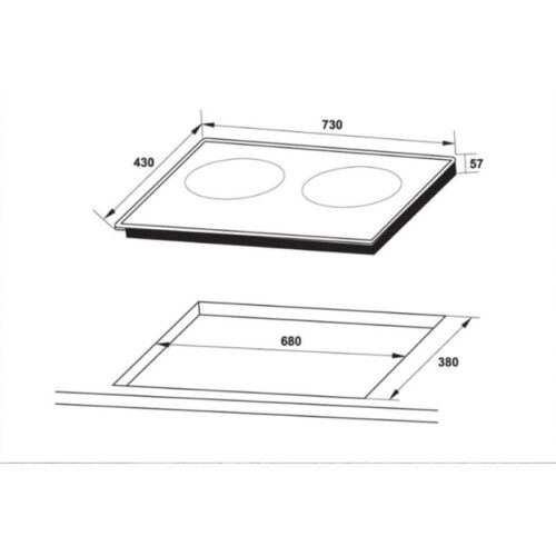 Bếp 2 từ Hafele HC-I7365B 536.61.365 4 kich thuoc bep 2 tu hafele hc i7365b 536.61.365