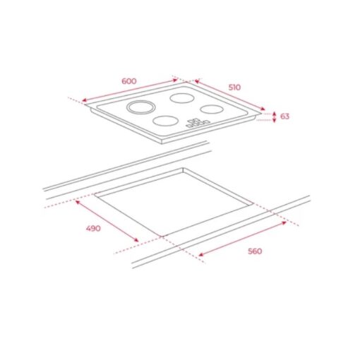 Bếp điện Teka TZ 6315 40239030 2 kich thuoc bep dien teka tz 6315 40239030