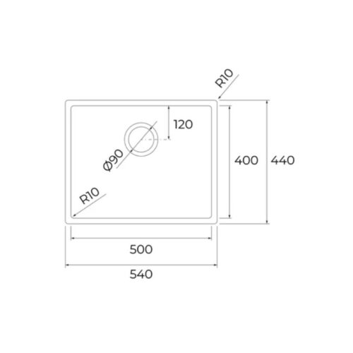 Chậu rửa chén Teka BX R10 50.40 115010040 4 kich thuoc chau rua chen teka bx r10 50 40 115010040