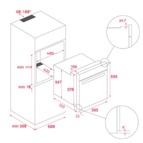 Lò nướng đối lưu Teka HCB 6370 SS 111020100 3 kich thuoc lo nuong doi luu teka hcb 6370 ss 111020100