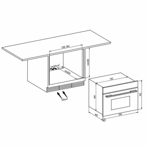 Lò vi sóng kết hợp nướng Hafele HC-MWO381B 495.10.044 3 kich thuoc lo vi song ket hop nuong hafele hc mwo381b 495 10 044