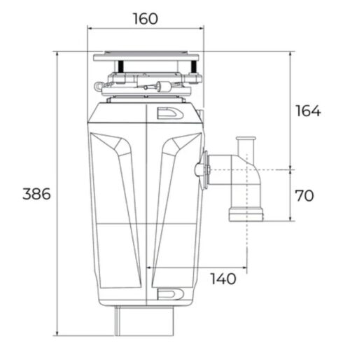 Máy huỷ thực phẩm thừa Teka TRS 720 4 kich thuoc may huy thuc pham thua teka trs 720
