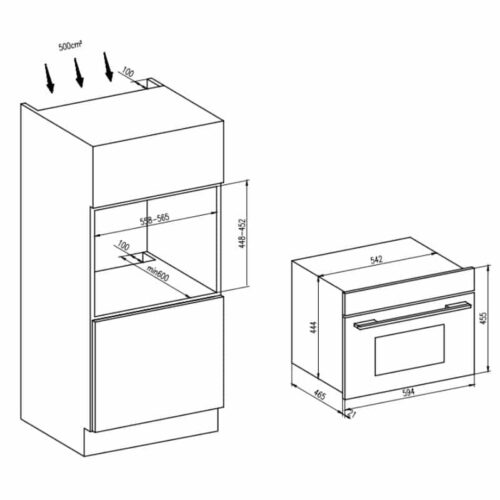 Lò vi sóng kết hợp nướng Hafele HC-MWO381B 495.10.044 2 lap dat lo vi song ket hop nuong hafele hc mwo381b 495 10 044