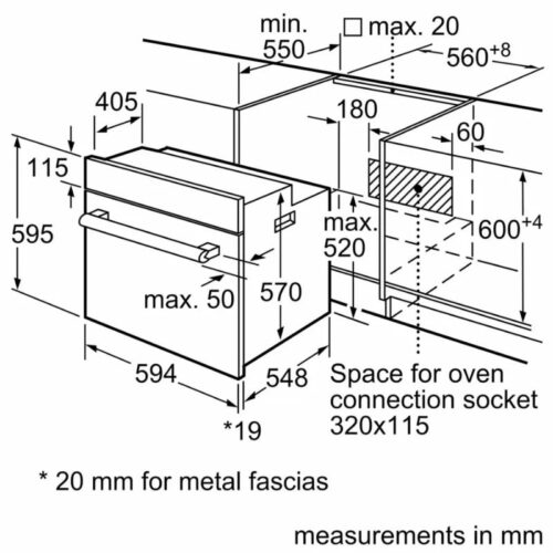 Lò nướng âm tủ Bosch 66L HBF512BB1T Series 2 5 kich thuoc lo nuong am tu bosch 66l hbf512bb1t series 2