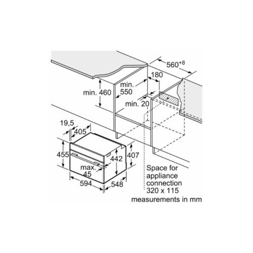 Lò nướng kèm vi sóng Bosch CMG7241B1 4 23593 kich thuoc lo vi song bosch cmg7241b1