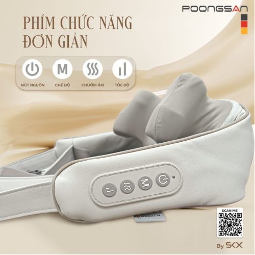 Máy massage cầm tay Poongsan N18 3 anh may massage cam tay poongsan n18