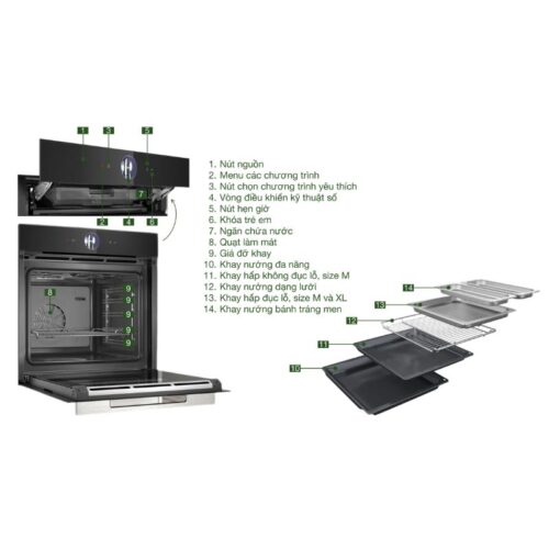 Lò nướng kèm hấp Bosch HSG7361B1 4 chi tiet lo nuong kem hap bosch hsg7361b1