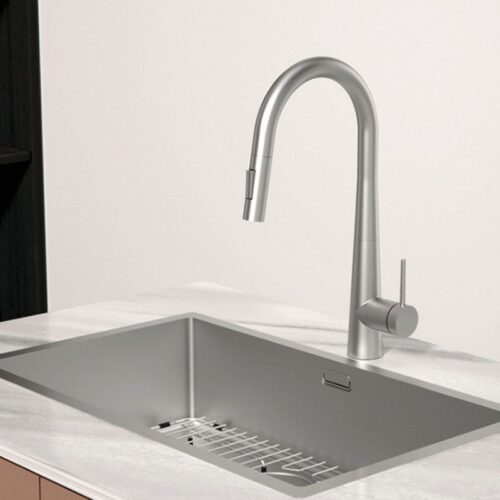 Vòi rửa bát Hafele HT24-SH1P417-BR 570.85.041 có dây rút 3 hinh anh voi rua bat hafele ht24 sh1p417 br 570.85.041 co day rut