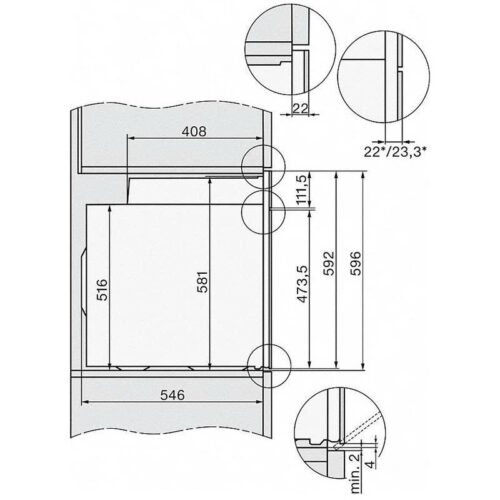 Lò nướng nhiệt phân Miele H 7260 BP 4 kich thuoc lo nuong nhiet phan miele h 7260 bp
