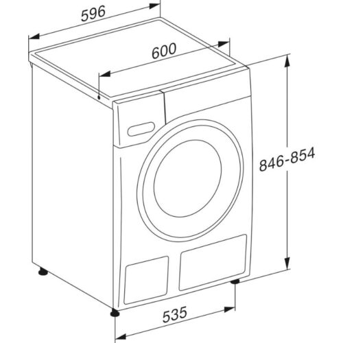 Máy giặt Miele WWK360 WCS 4 kich thuoc may giat miele wwk360 wcs