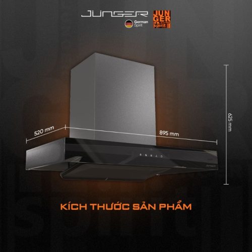 Máy hút mùi áp tường Junger HRJ-901 4 kich thuoc may hut mui ap tuong junger hrj 901 1