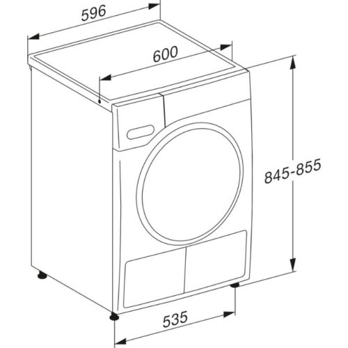 Máy sấy bơm nhiệt Miele TWV780WP 3 kich thuoc may say bom nhiet miele twv780wp