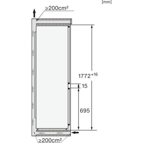 Tủ lạnh âm tường 2 ngăn - ngăn đá dưới Miele KFN 7744C 125 Gala 3 kich thuoc tu lanh am tuong 2 ngan ngan da duoi miele kfn 7744c 125 gala