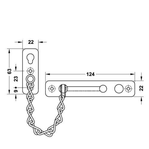 Chốt An Toàn Dạng Xích Hafele 489.71.561 5 kich thuoc chot an toan dang xich hafele 489.71.561