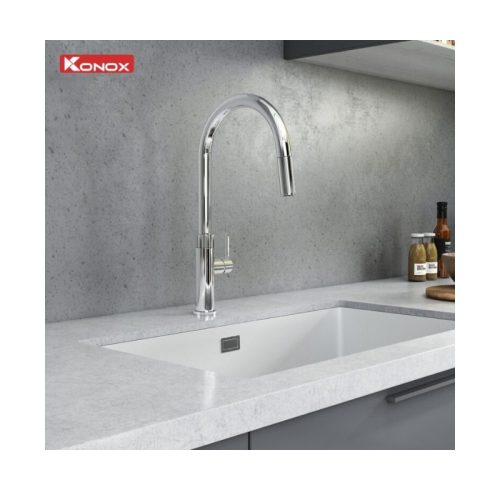 Vòi rửa bát dây rút Lasi Chrome 5 lap dat voi rua bat day rut lasi chrome