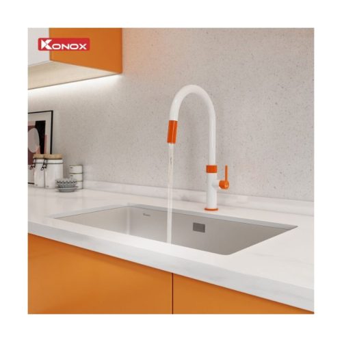 Vòi rửa bát dây rút Lasi Orange 5 lap dat voi rua bat day rut lasi orange