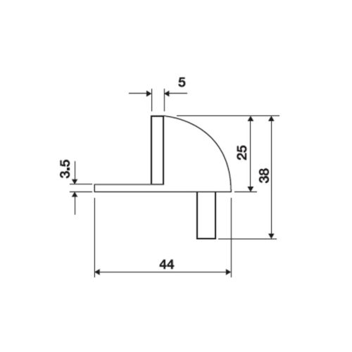 Chặn cửa sàn hình bán nguyệt Hafele 937.41.108 3 size chan cua hafele 937 41 108