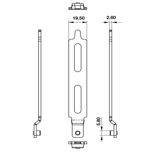 Chốt âm cho cánh phụ Hafele 911.81.356 4 size chot am cho canh phu hafele 911 81 356