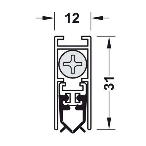 Thanh chắn bụi Hafele 950.05.342 4 size thanh chan bui hafele 950 05 342