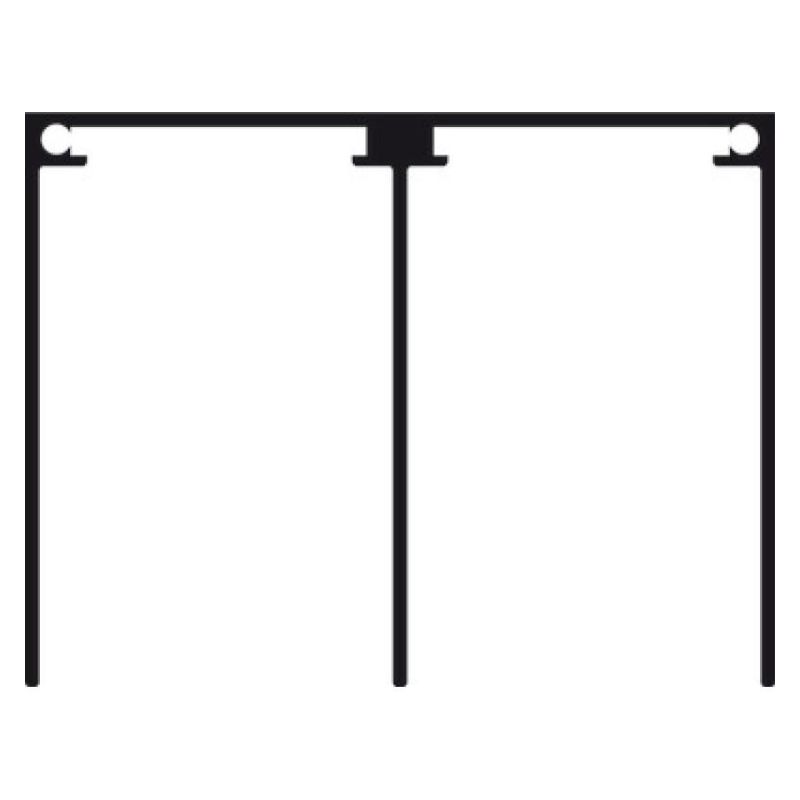 Aluflex 80 ray đôi trên màu bạc 3m Hafele 403.75.385