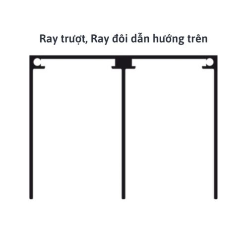 Aluflex 80 ray đôi trên màu đen 3m Hafele 403.75.389