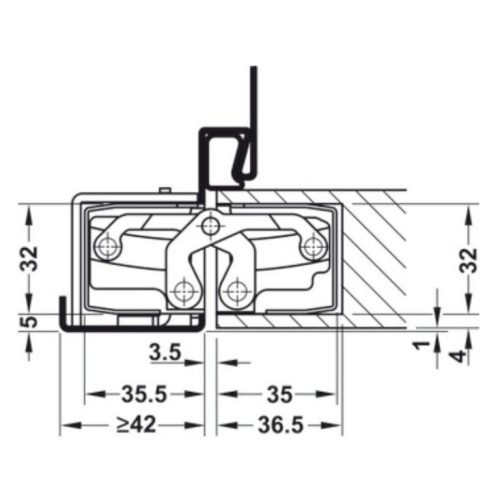 Bản lề âm TE 540 3D Hafele 924.17.237 3 Ảnh bản lề âm TE 540 3D Hafele 924.17.237